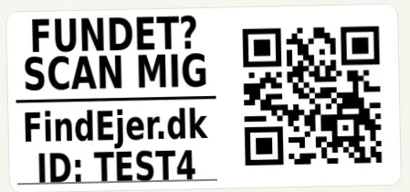 FindEjer-m&aelig;rkat med QR-kode og ID-koden TEST4